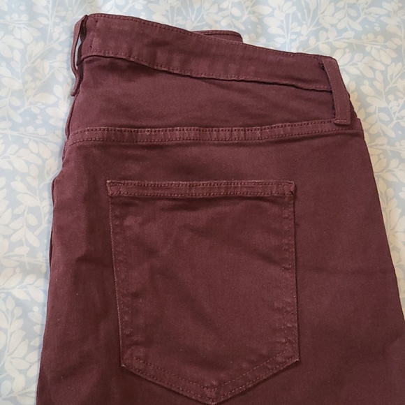 Burgundy Ada Skinny Jeans - Picture 4 of 9
